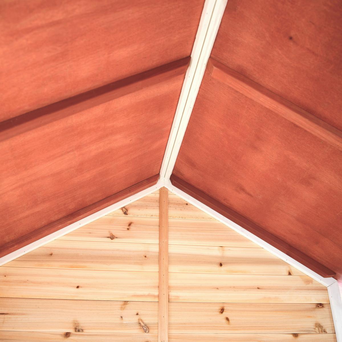 Stelzenhaus Mit Rutsche Naturfarben Exit Loft 300 - Rot/Naturfarben, KONVENTIONELL, Holz (369/190/215cm) - EXIT Toys