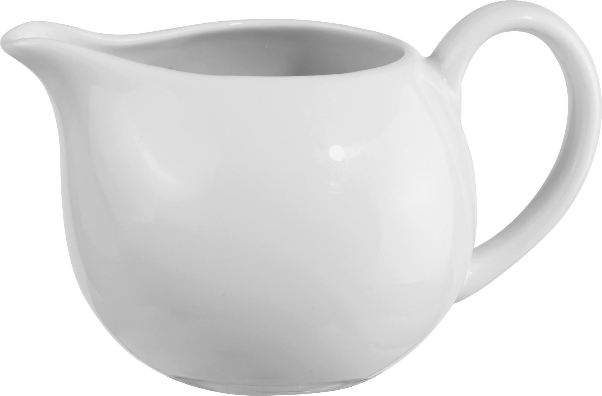 Milchkännchen Felicia Porzellan D: 8 cm - Weiß, KONVENTIONELL, Keramik (8cm) - Ondega