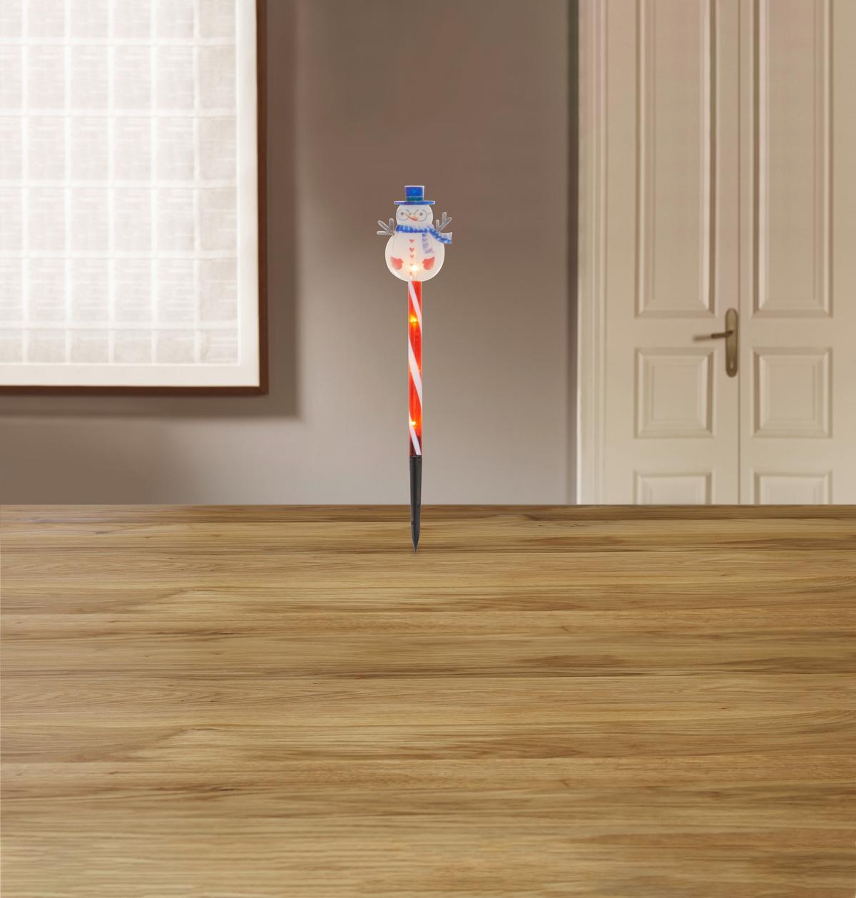 Led-dekoleuchte Snowman - Blau/Rot, Basics, Kunststoff (42cm) - James Wood