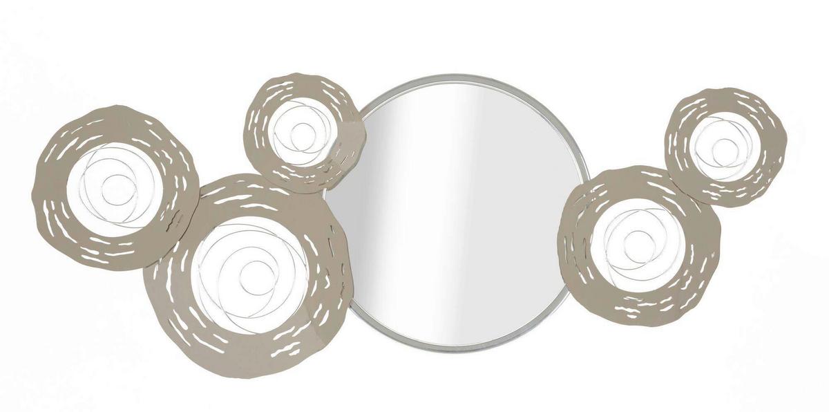 Wanddeko Hop With Mir Chromfarben B: 106 cm - Chromfarben, Basics, Glas/Holzwerkstoff (106/48/3.80cm)