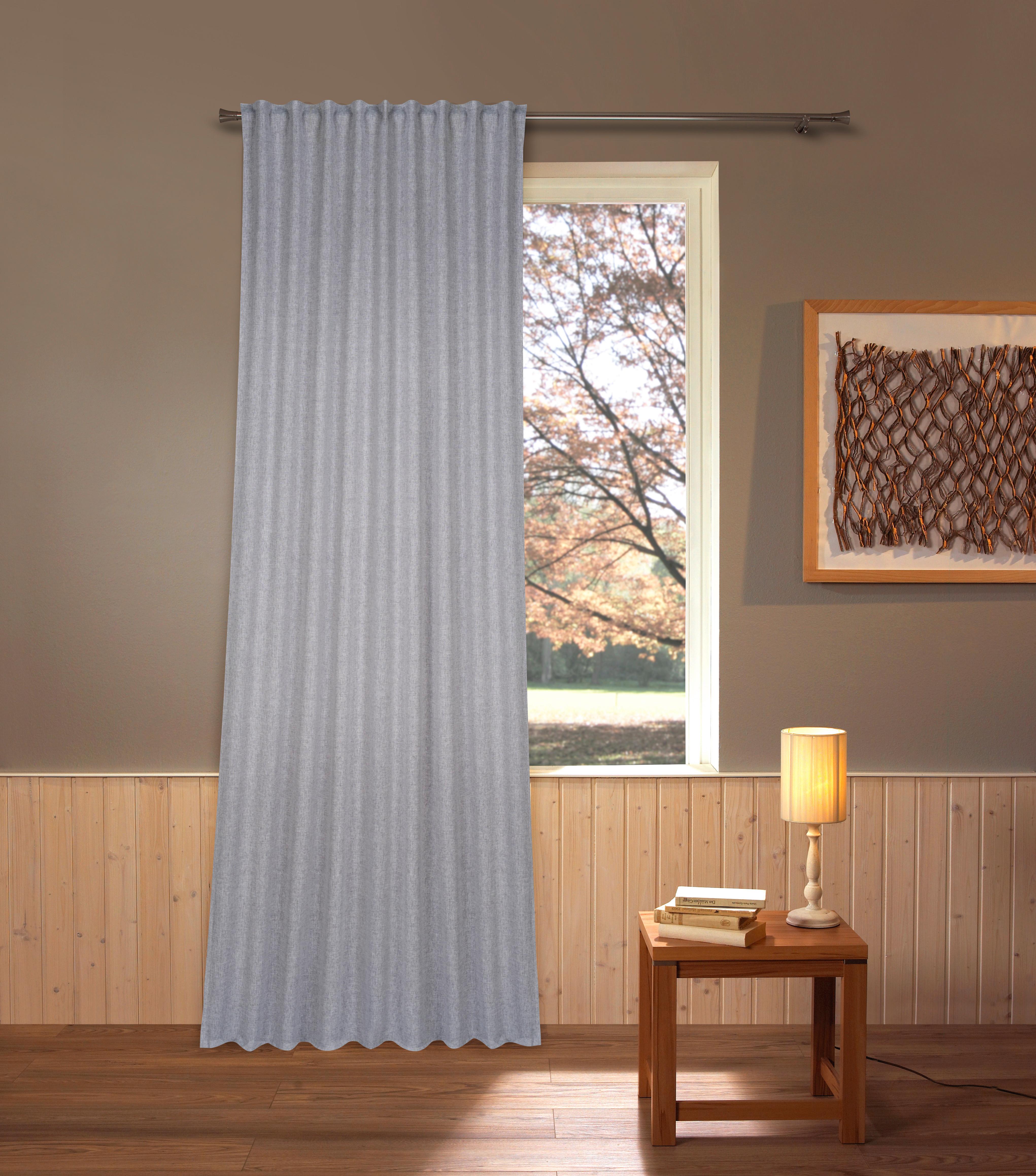 Vorhang Mit Band Pamela 140x245 Cm Anthrazit/grau - Anthrazit/Grau, ROMANTIK / LANDHAUS, Textil (140/245cm) - James Wood