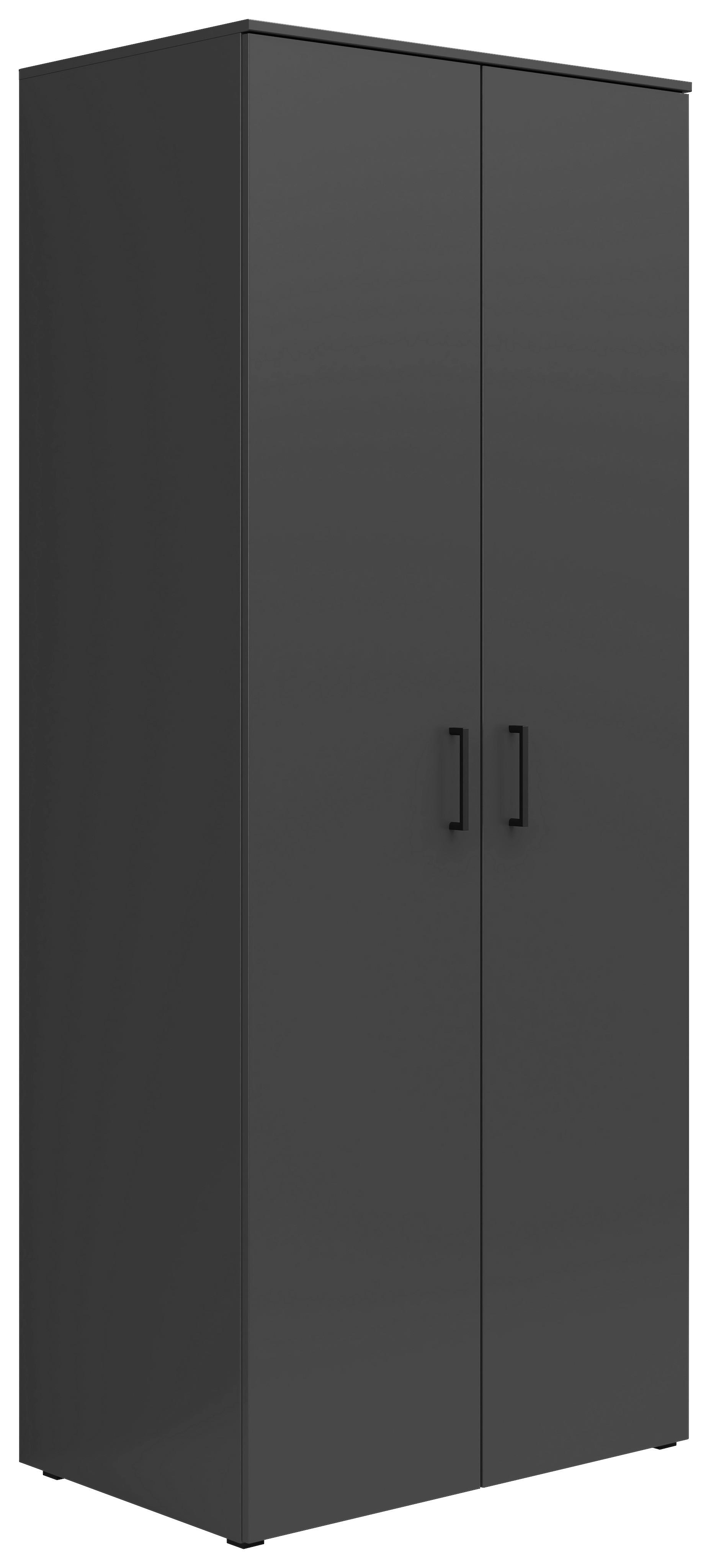 Skriňa MULTISTAURAUM š: 80 cm - čierna/grafitová, Modern, kompozitné drevo/plast (80/195/52cm)