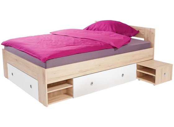Ágykeret Azurro - Tölgyfa/Világosbarna, modern, Faalapú anyag (204/75/145cm) Ágykeret Azurro - Tölgyfa/Világosbarna, modern, Faalapú anyag (204/75/145cm)
