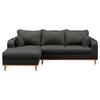 Ecksofa Beata Dunkelgrau S: 150x230 cm - Wengefarben/Dunkelgrau, Design, Textil (150/230cm) - Livetastic