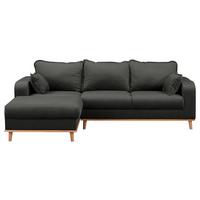 Ecksofa Beata Dunkelgrau S: 150x230 cm - Wengefarben/Dunkelgrau, Design, Textil (150/230cm) - Livetastic