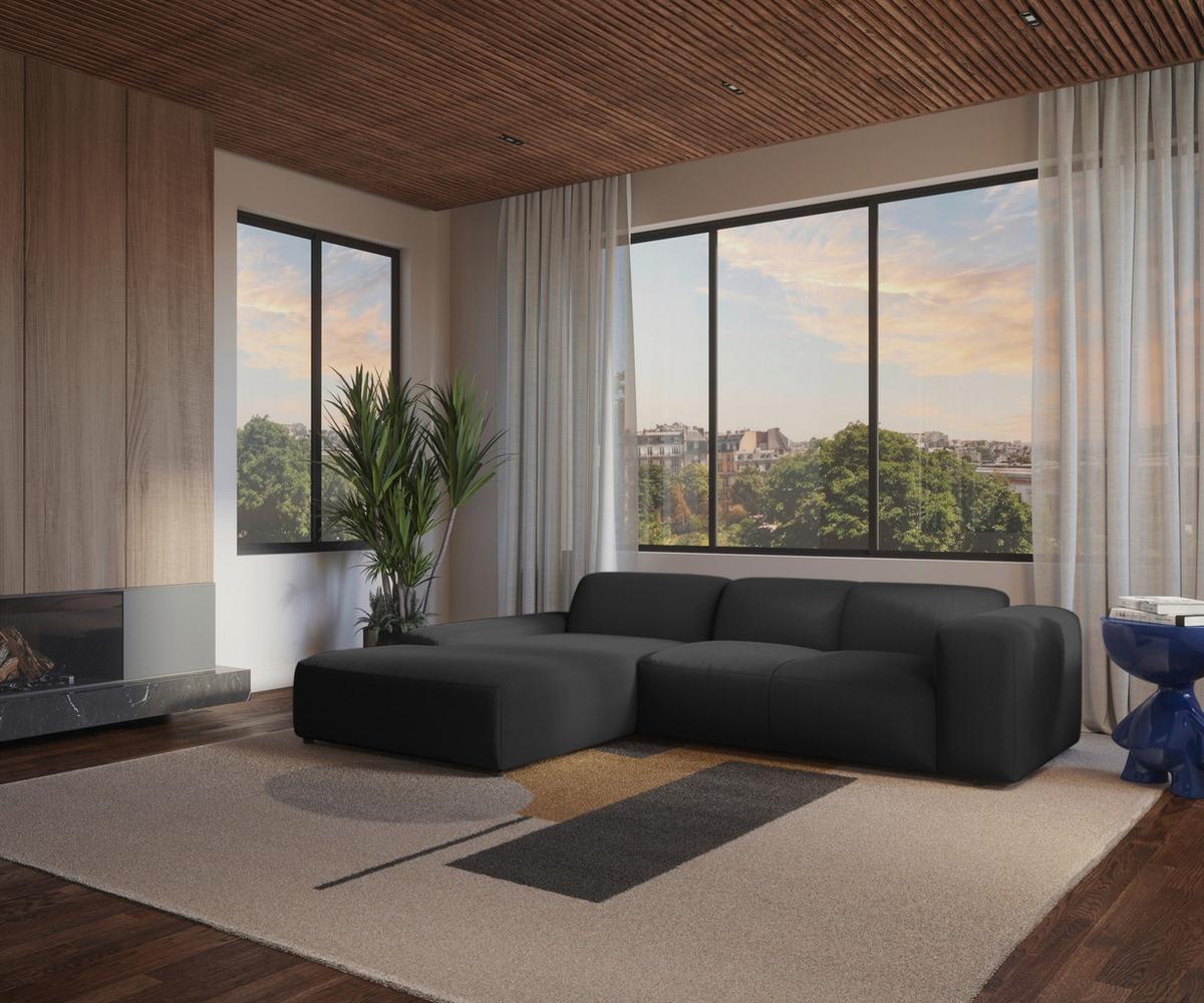 Ecksofa Hannah Schwarz 170x252 cm - Schwarz, Design, Textil (200/304cm) - MID.YOU