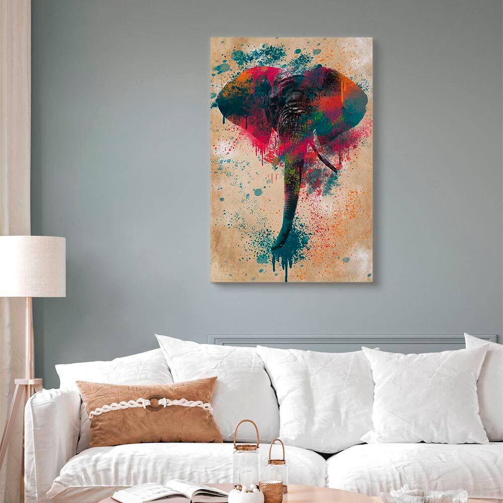 Leinwandbild Multicolor B: 60 cm - Multicolor, Basics, Holz/Textil (60/90/1,2cm) - artgeist