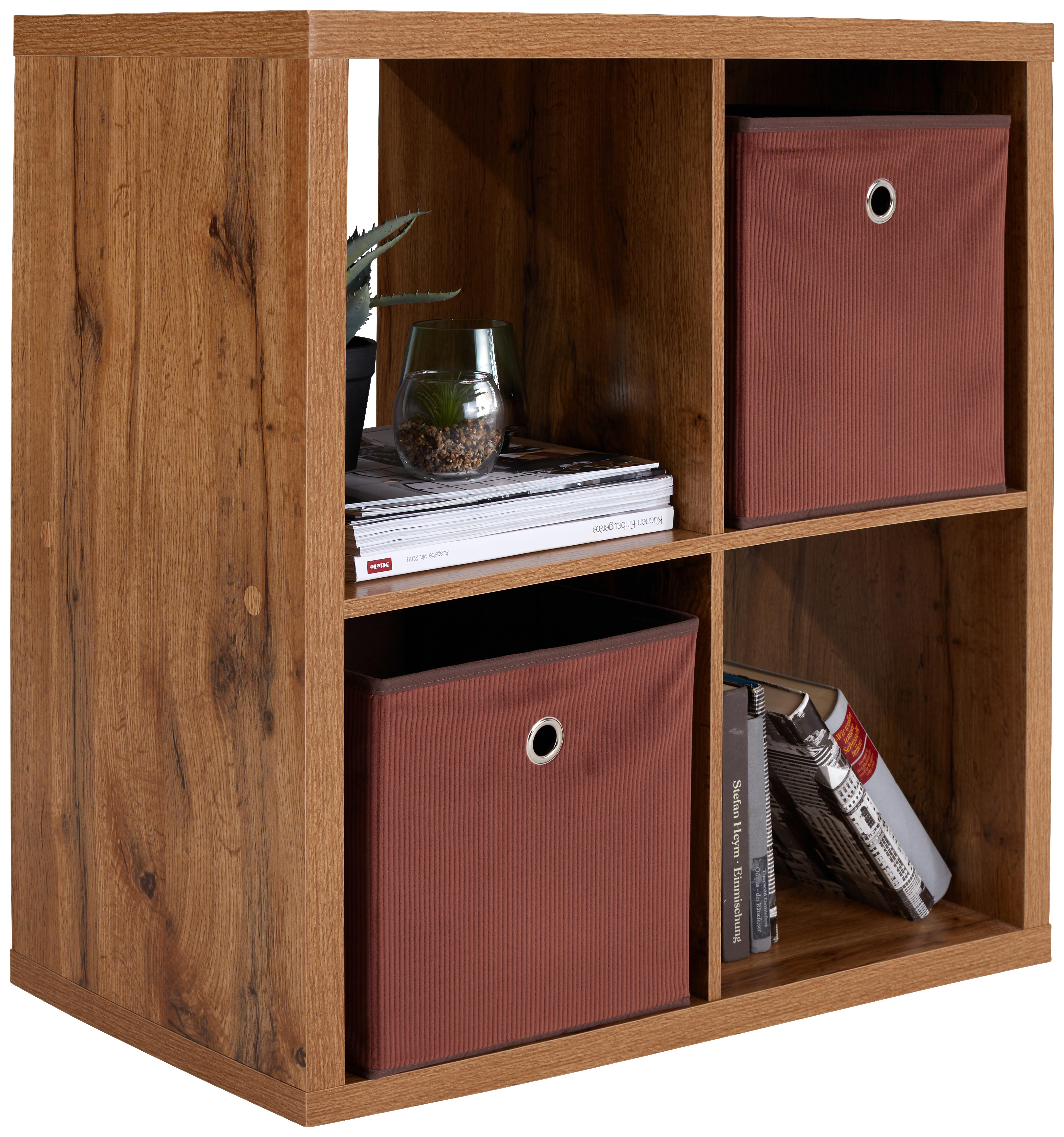 Regal Samy 1 B 76cm, Wotan Eiche Dekor - Eichefarben, MODERN, Holzwerkstoff (76/76/37cm)