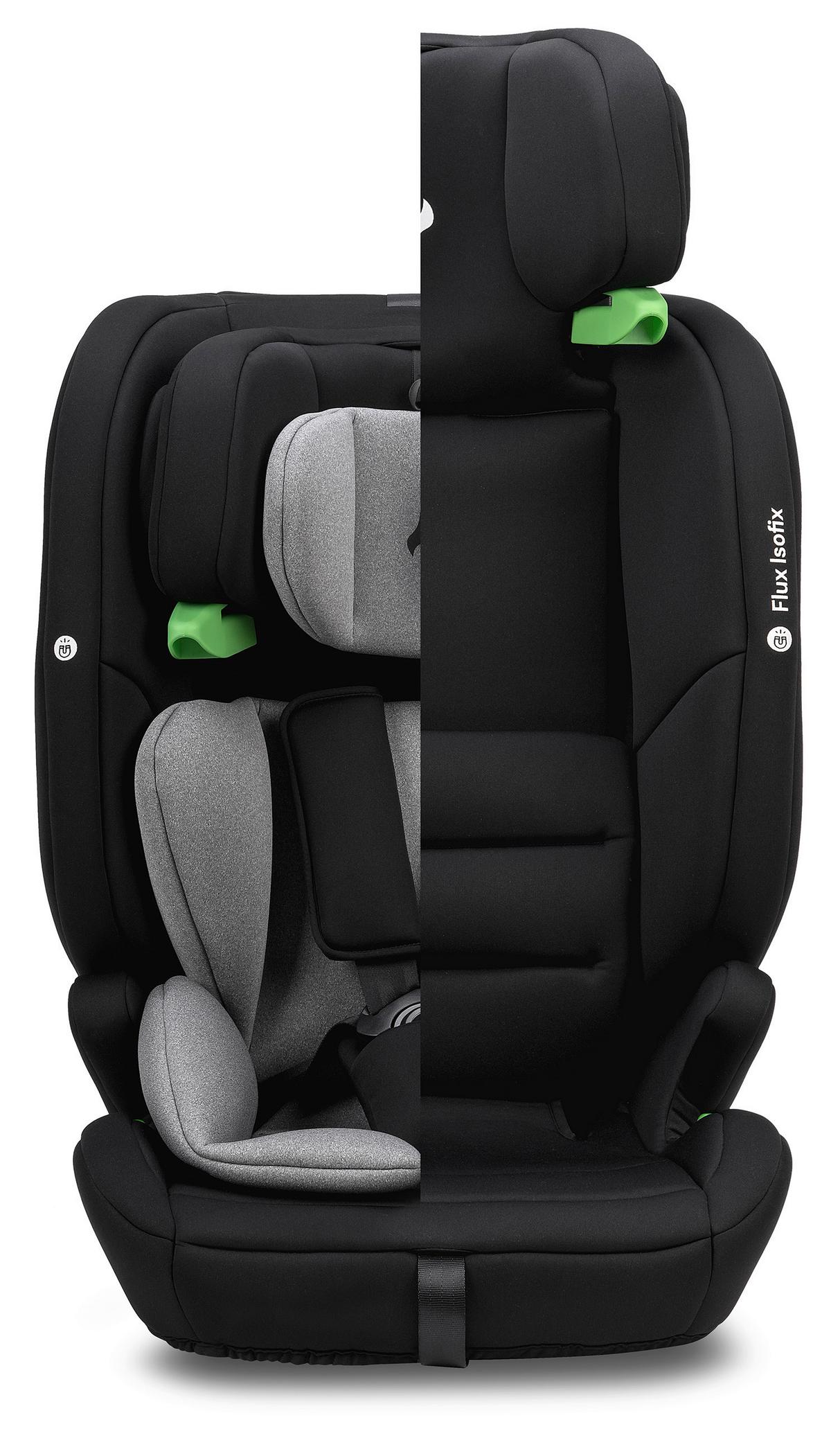 Kinderautositz Flux Isofix - Schwarz/Grau, Basics, Kunststoff/Textil (44/61.5/47cm) - Osann