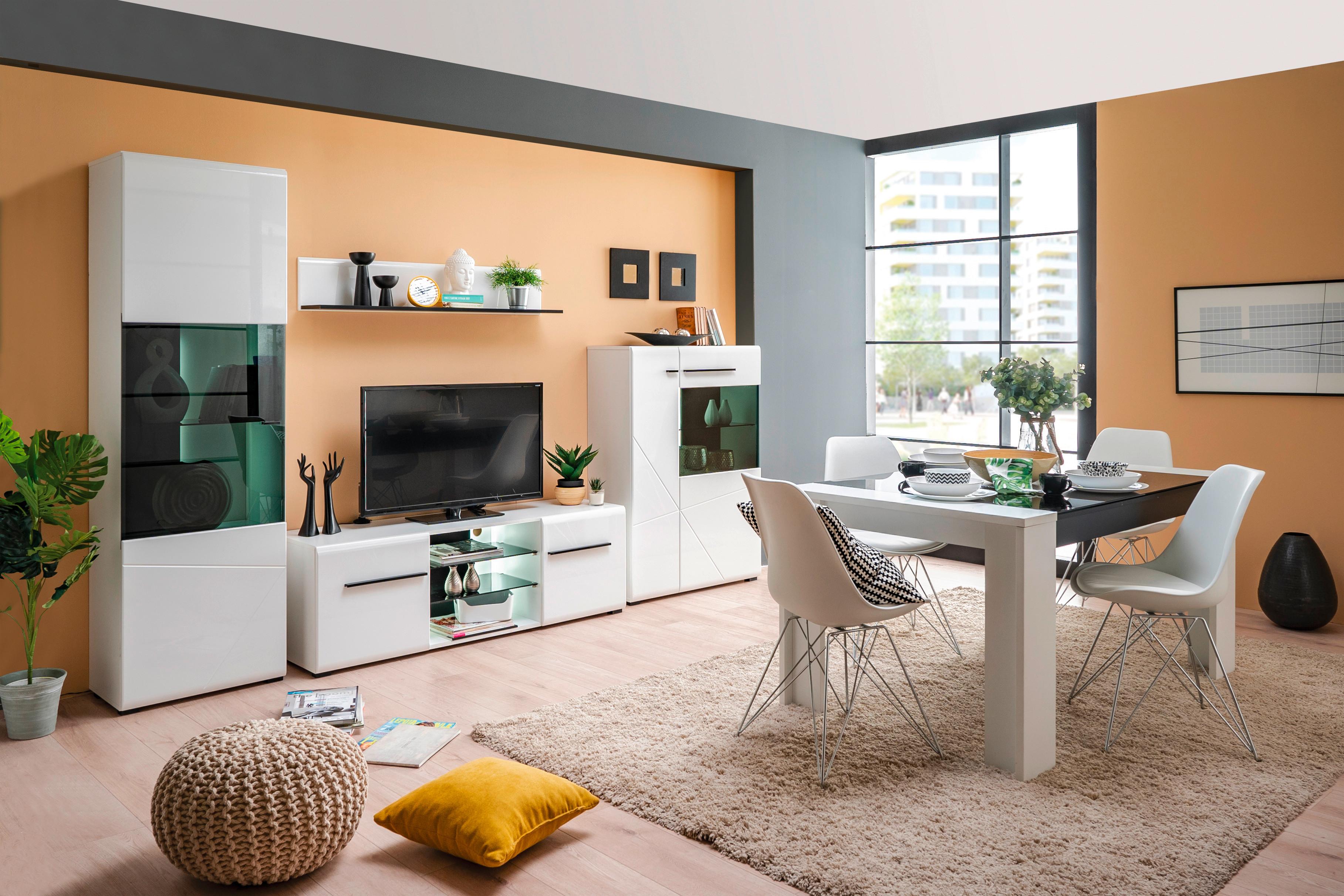 Tv-elem Trentino - fehér, Modern, faalapú anyag (150/49,5/41,5cm)