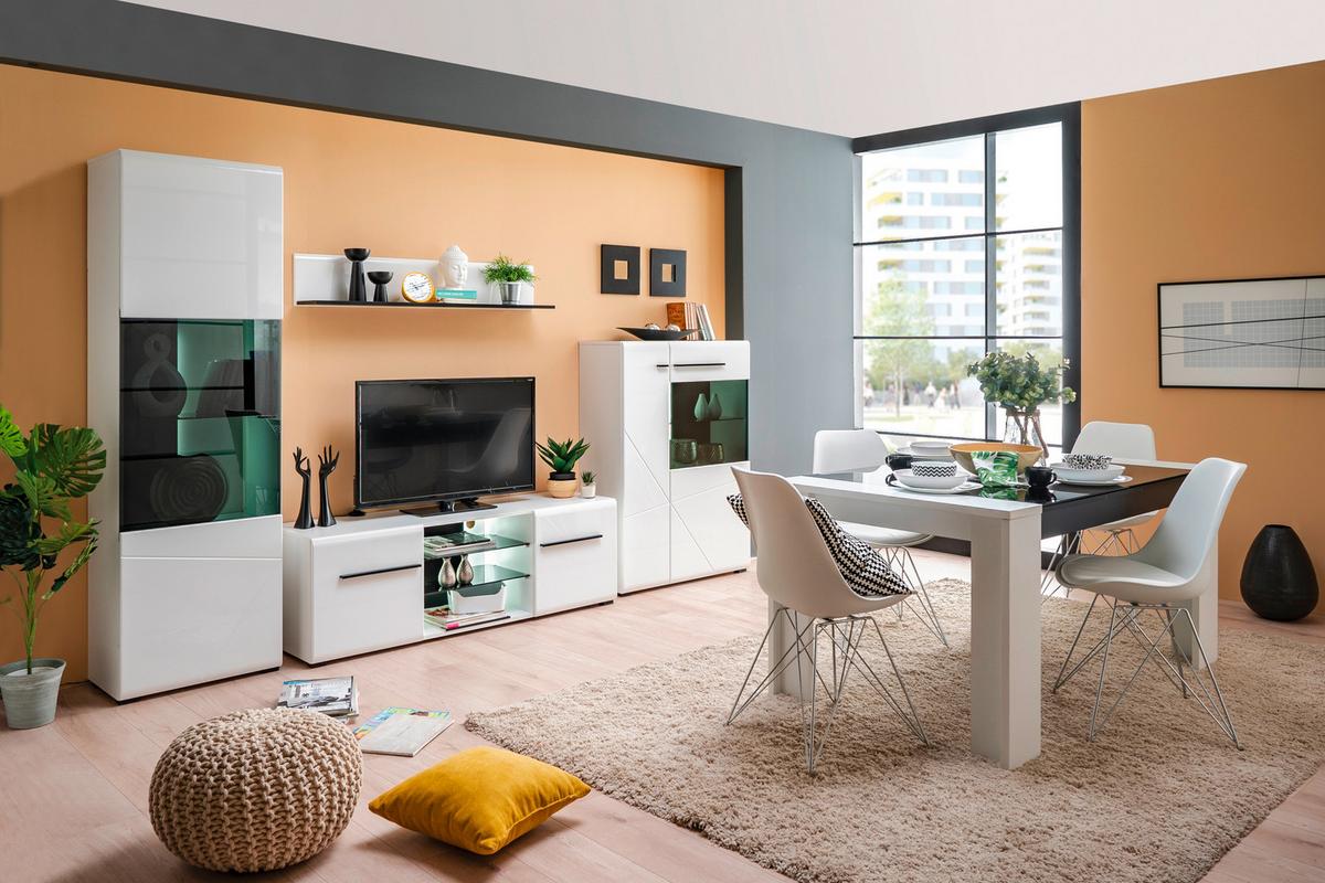 Tv-elem Trentino - fehér, Modern, faalapú anyag (150/49,5/41,5cm)