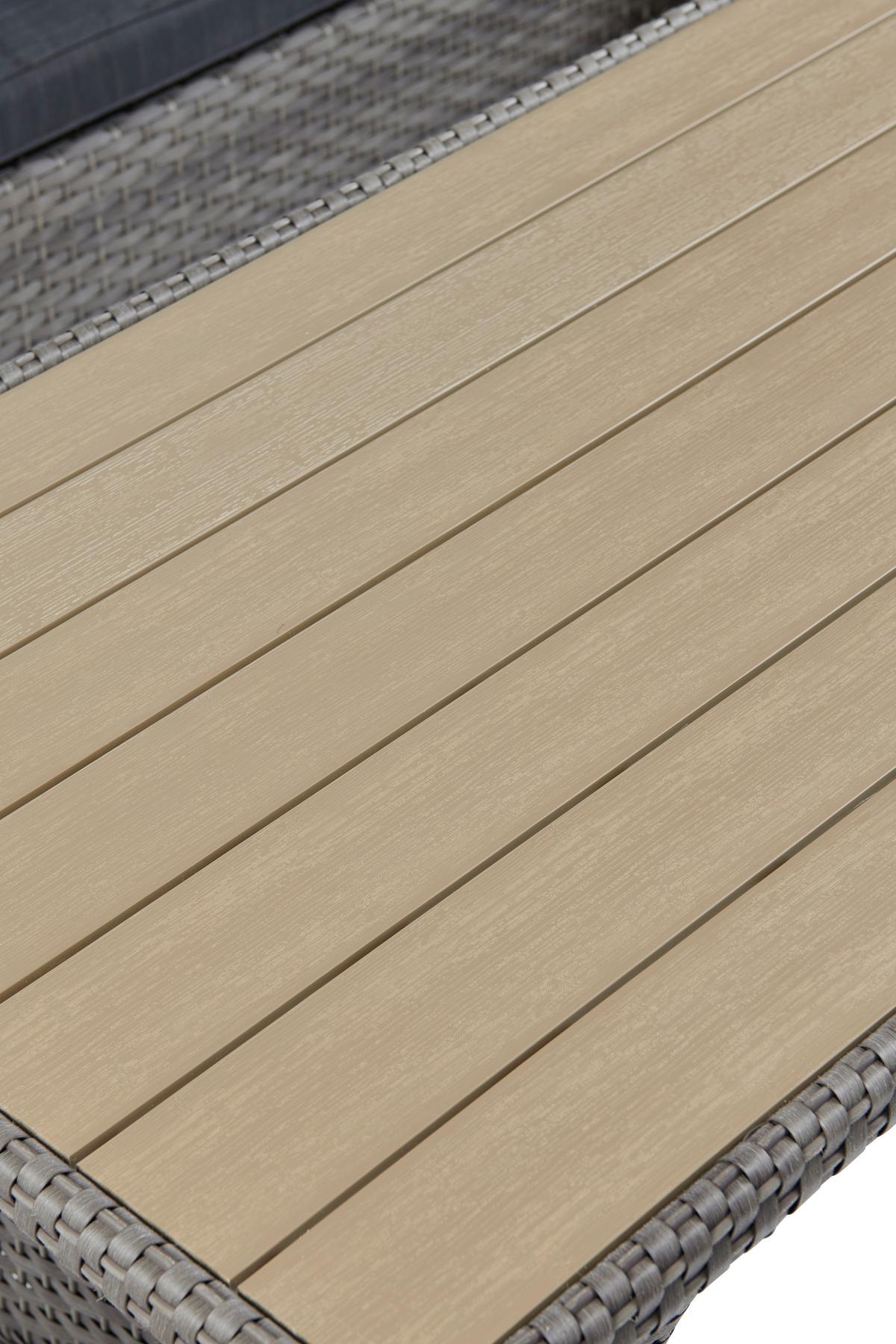 Loungegarnitur 4-Tlg. Lisabon aus Kunststoff mit Kissen - Braun/Grau, MODERN, Kunststoff/Textil - Luca Bessoni