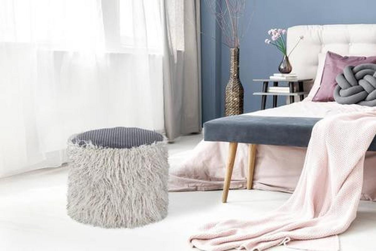 Pouf Kunststoff Hellgrau Dxh: 45x38 Cm - Hellgrau, Basics, Kunststoff (45/38/45cm) - Kayoom