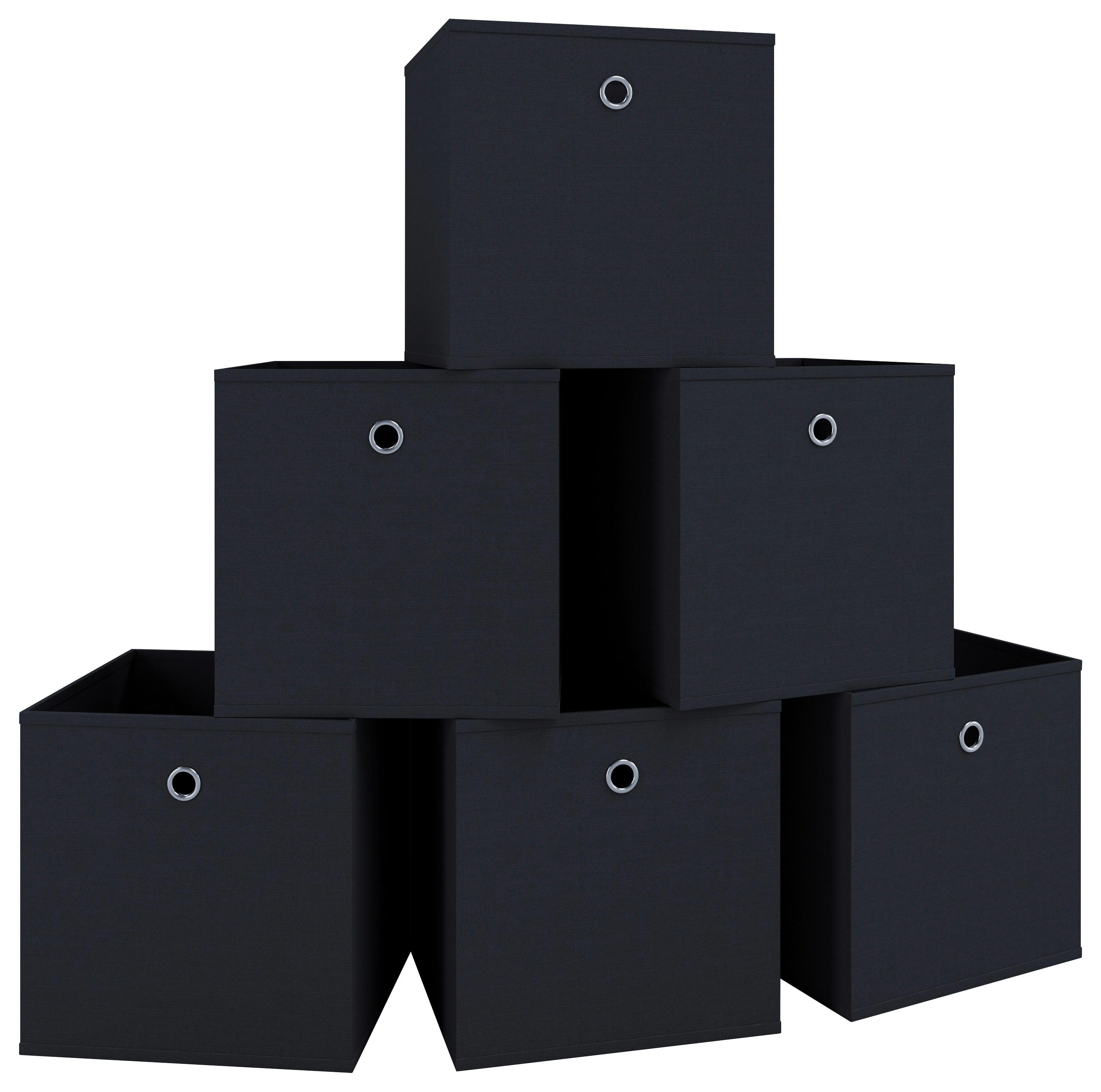 Faltbox Boxas Schwarz B: 27 cm - Schwarz, Basics, Kunststoff (27/28/27cm) - MID.YOU