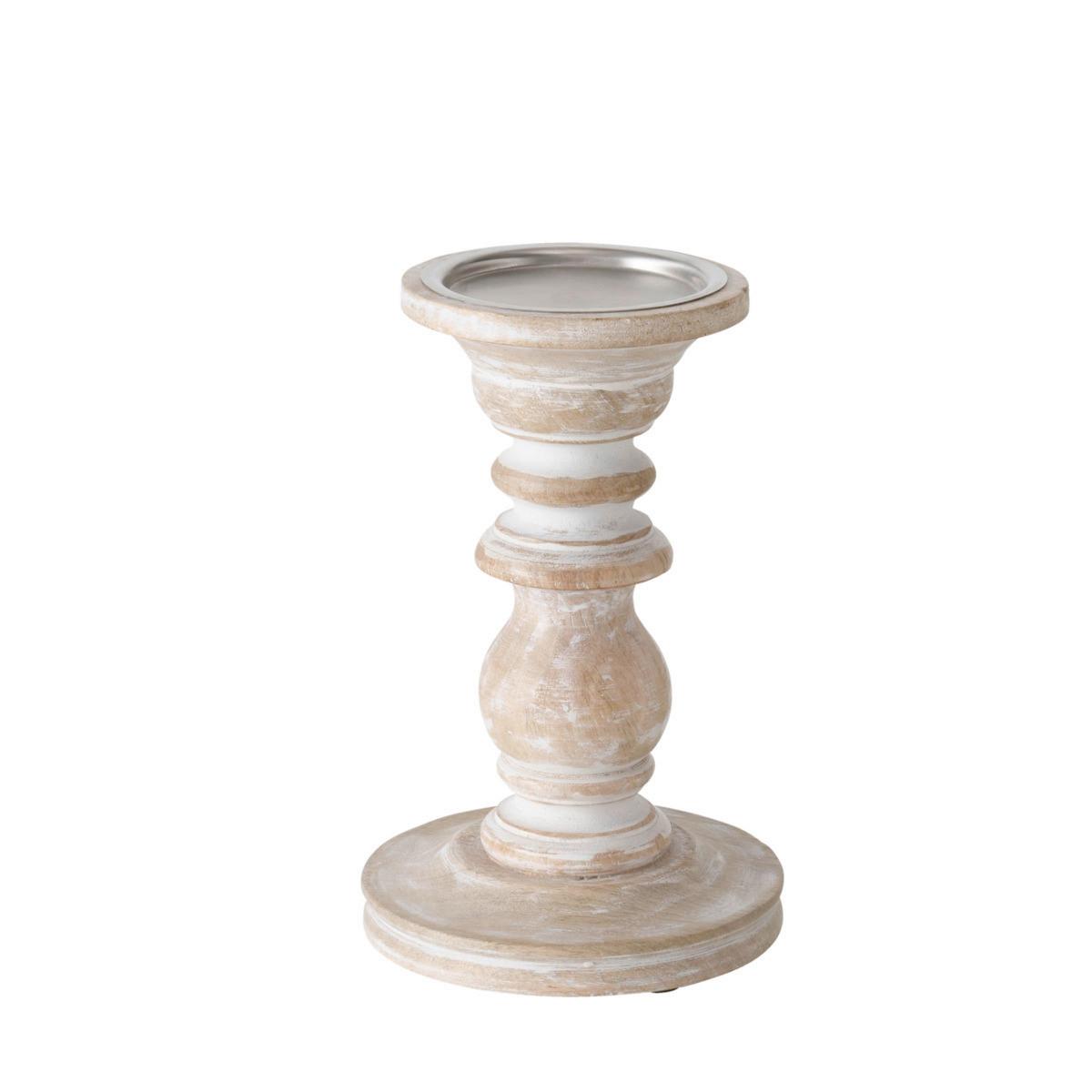 Kerzenhalter Neley Paz - Naturfarben, Basics, Holz (10/10/20cm)