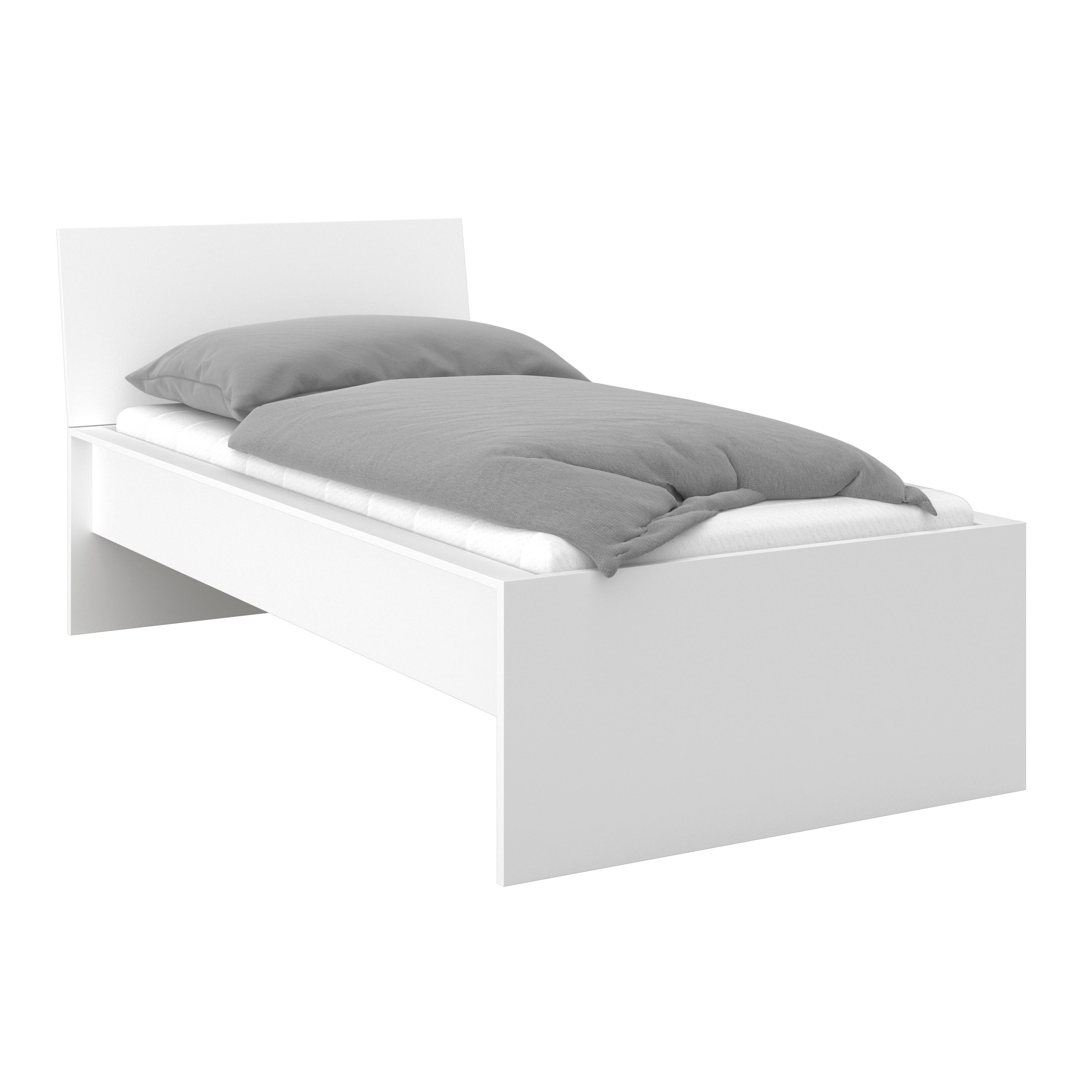 Unit Elements Bettrahmen 90x200 cm Weiß - Weiß, KONVENTIONELL, Holzwerkstoff (90/200cm) - Ondega