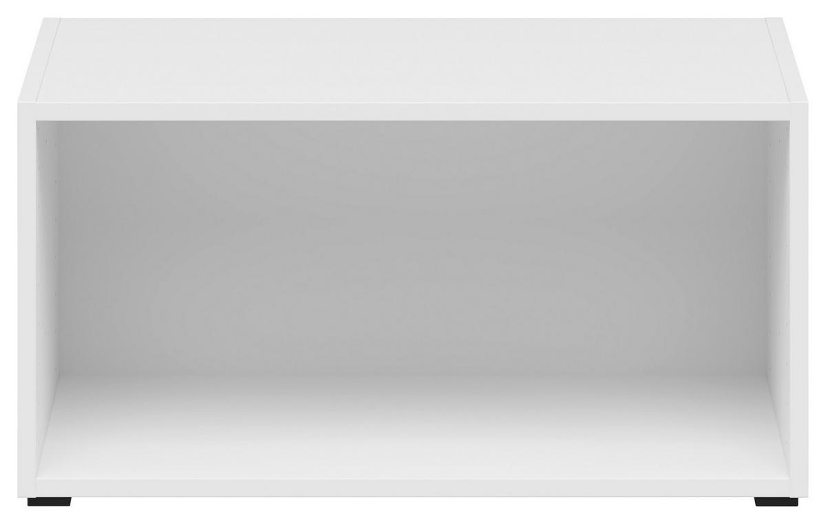 Regal 1 Fach, B: 64 Cm Sixty-Four, Weiß - Schwarz/Graphitfarben, Trend, Holzwerkstoff (64/32/33cm)