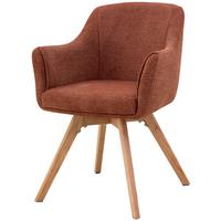 Armlehnstuhl Mats Webstoff Karamell, B: 61 Cm - Karamell/Naturfarben, KONVENTIONELL, Holz/Textil (61/85,5/63,5cm) - Livetastic