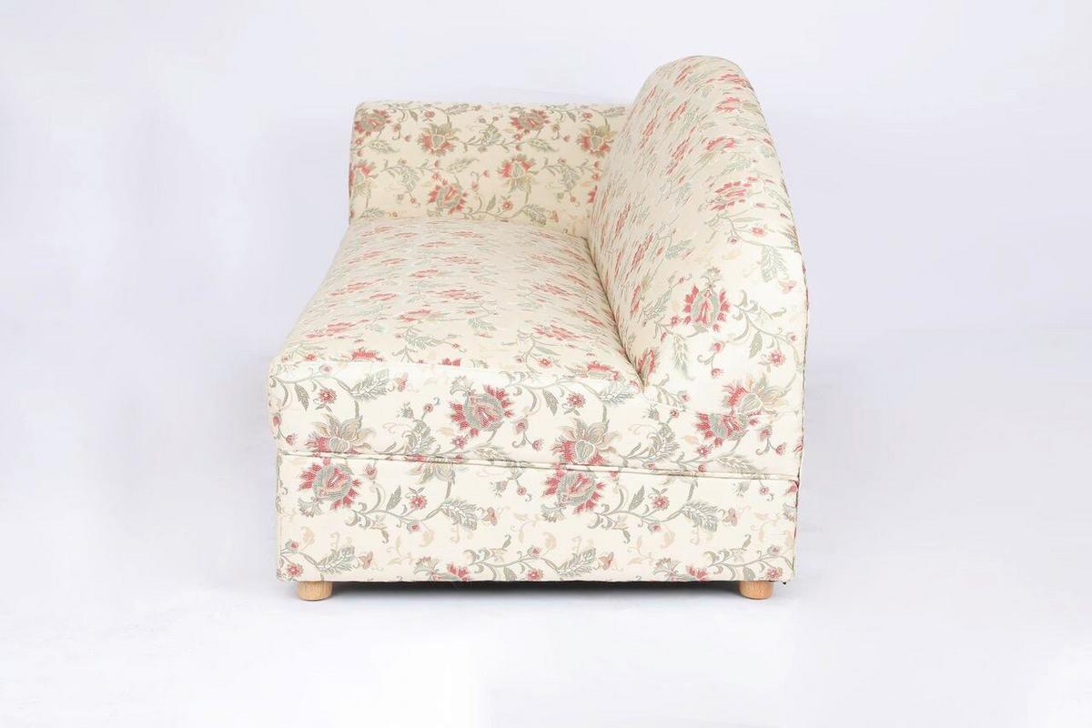 3-Sitzer Loretta, Armlehne links, ca. 193x83x85 cm - Hellbraun/Perlmutt, Basics, Holz/Textil (193/83/85cm)