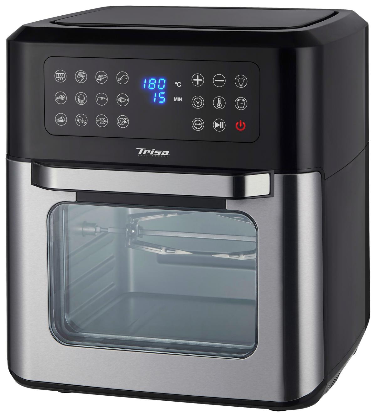 Heißluftfritteuse 7424.4212 - Edelstahlfarben/Schwarz, Basics, Kunststoff/Metall (32,2/38,8/32,7cm) - Trisa Electronics