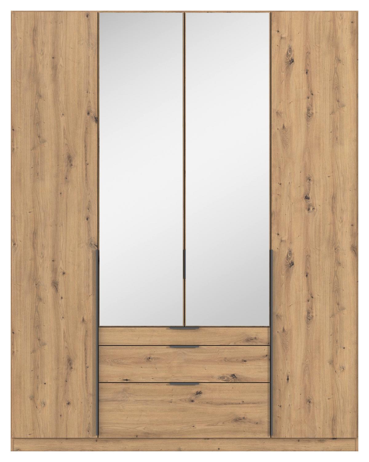 Drehtürenschrank Alabama Eiche Dekor B: 181 Cm - Eiche Artisan, MODERN, Holzwerkstoff (181/229/54cm) - Rauch Möbel