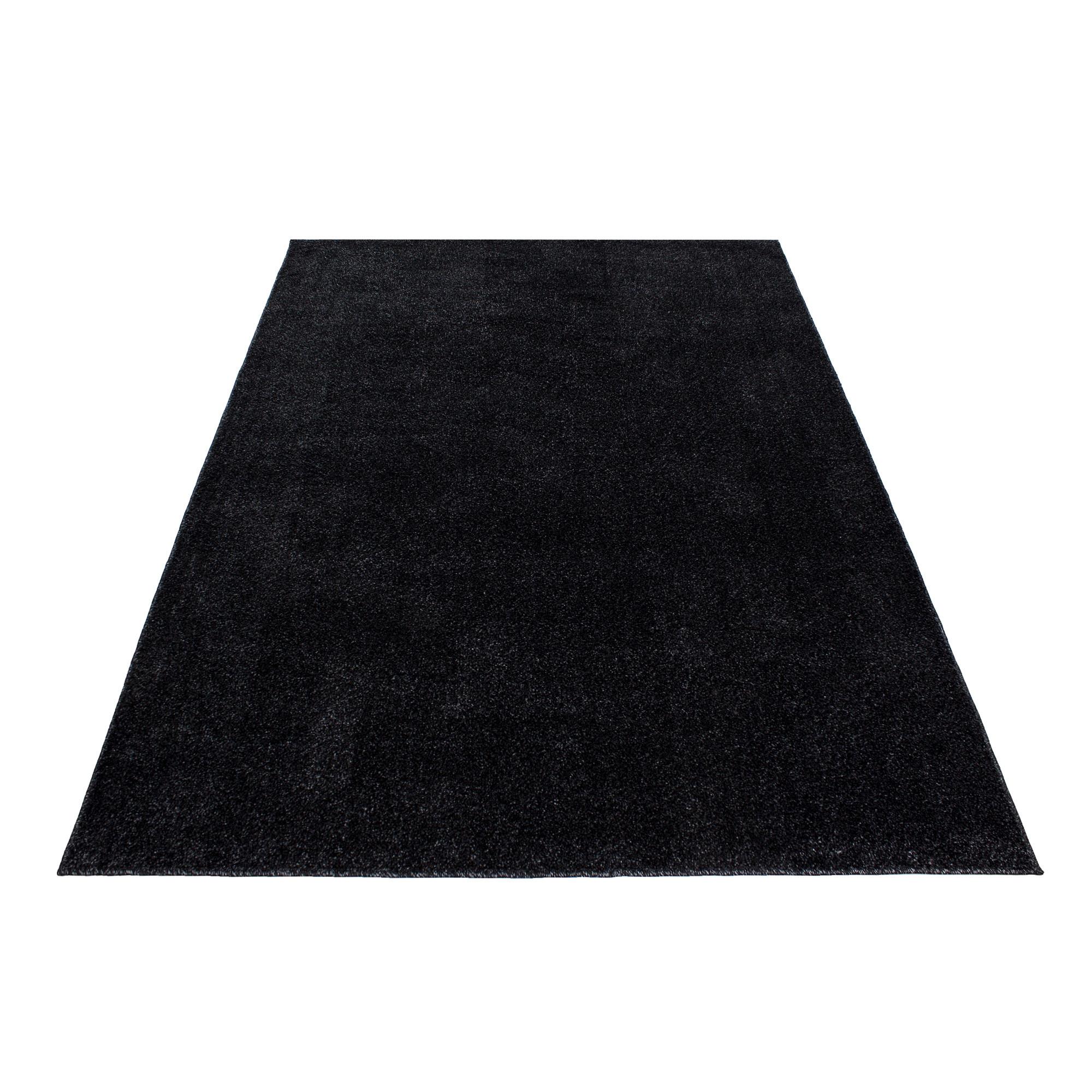 Hochflor Teppich Anthrazit Ata 60x100 cm - Anthrazit, Design, Textil (60/100cm) - Novel