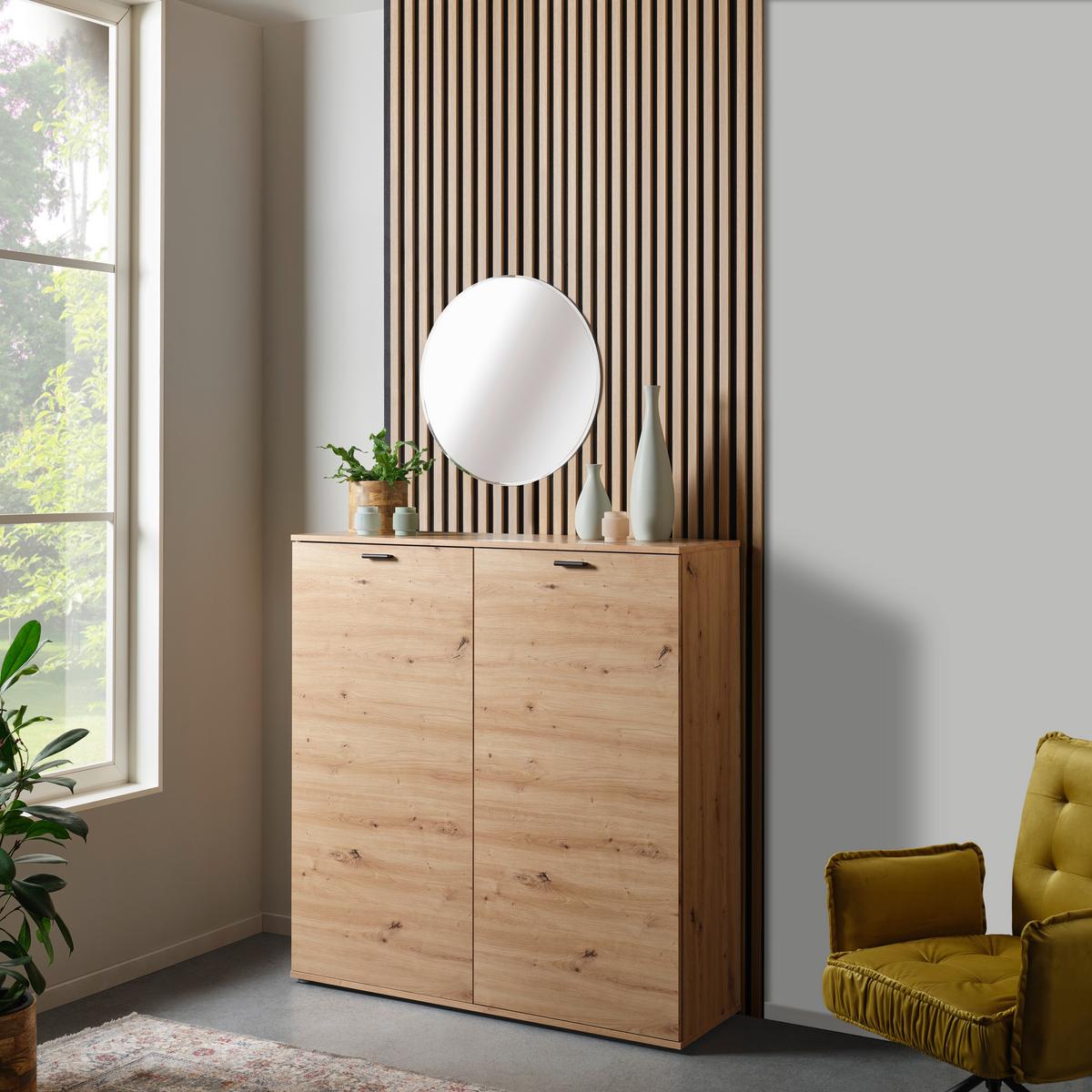 Akustikpaneel Josef - Eichefarben, MODERN, Holzwerkstoff/Kunststoff (90/60/2cm)