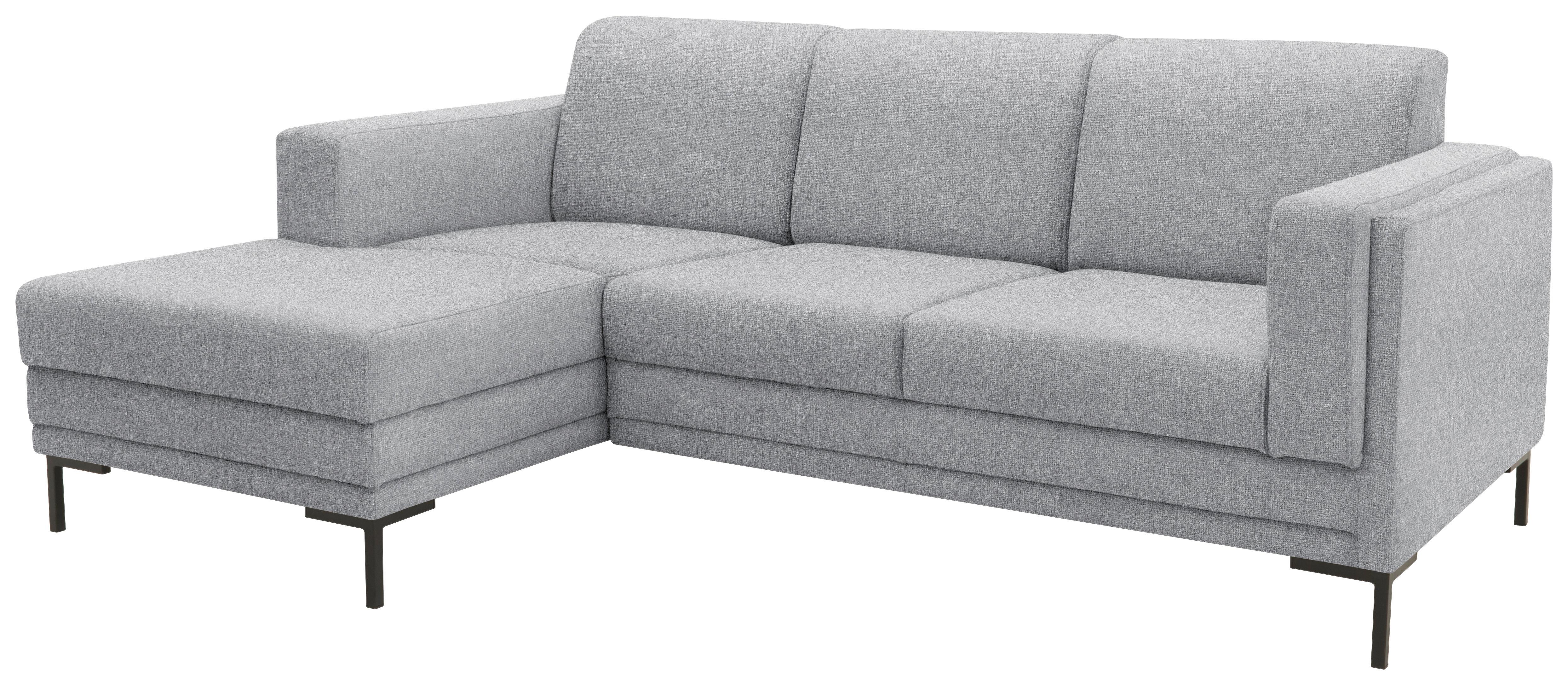 Ecksofa Looks Vii - Silberfarben/Schwarz, Design, Textil (214/146cm) - LOOKS by W.Joop