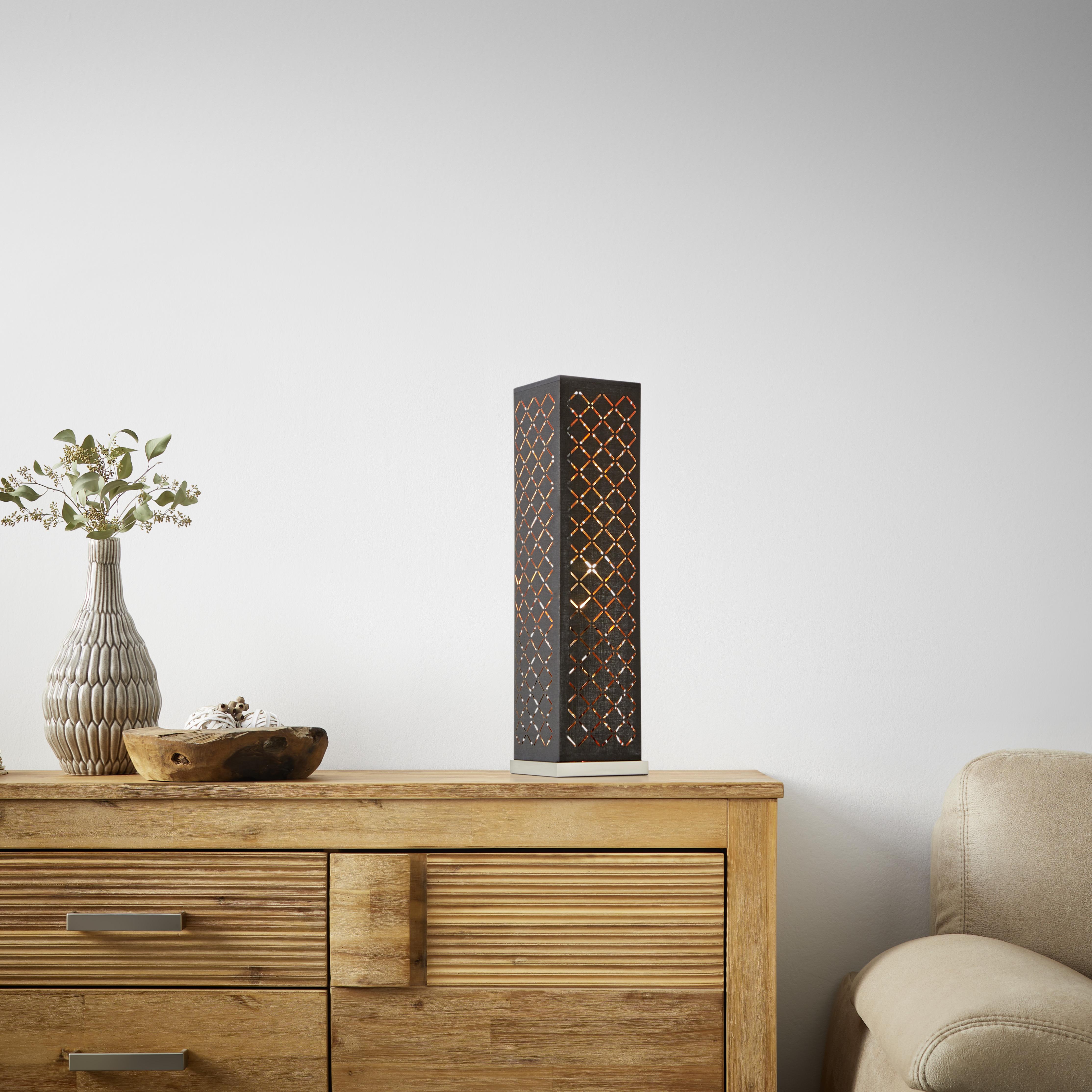 Stolová lampa Elin V: 57cm, 40 Watt - čierna/zlatá, Lifestyle, kov/textil (15/57cm) - Mömax