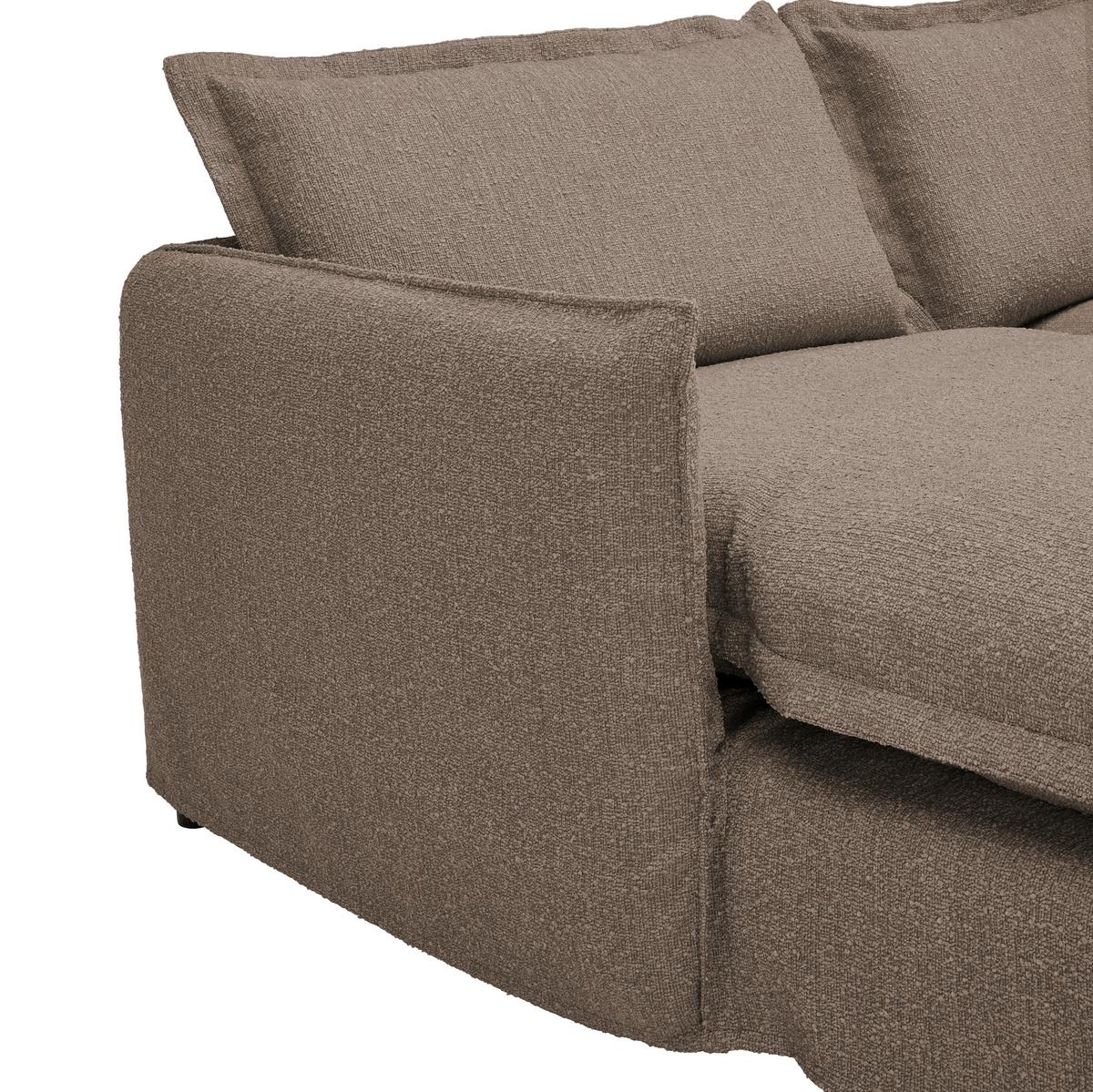 Ecksofa Toscana - Schwarz/Braun, Trend, Textil (165/295cm) - Livetastic