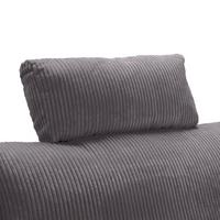 Opierka hlavy LILLE, grafitový menčester - grafitová, Modern, textil (58/23/10cm) - Mömax