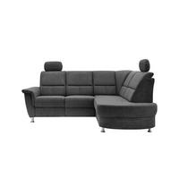 Ecksofa mit Stauraum Parole Anthrazit Chenille - Chromfarben/Anthrazit, KONVENTIONELL, Textil (231/184cm) - Livetastic