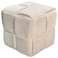 POUF Urban Beige gepolstert - Beige, Design, Textil (40/40/40cm) - MID.YOU