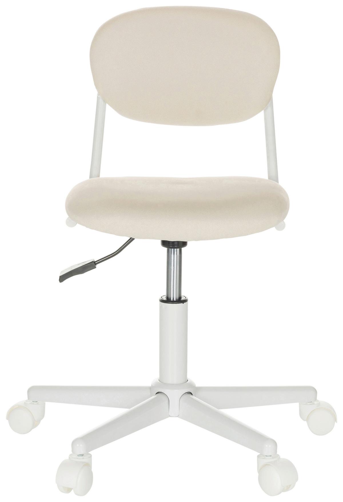 Jugenddrehstuhl Kiddy Base I - Beige/Weiß, Basics, Kunststoff/Textil (60/72-83/60cm) - MID.YOU