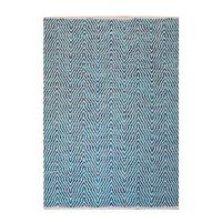 Flachwebteppich Aperitif Blau, 160x230 cm - Blau, KONVENTIONELL, Textil (160/230cm)