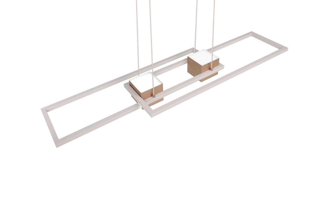 LED-Pendelleuchte 347710465 Albany - Grau/Cappuccino, Design, Metall (100/28/150cm) - Trio Leuchten