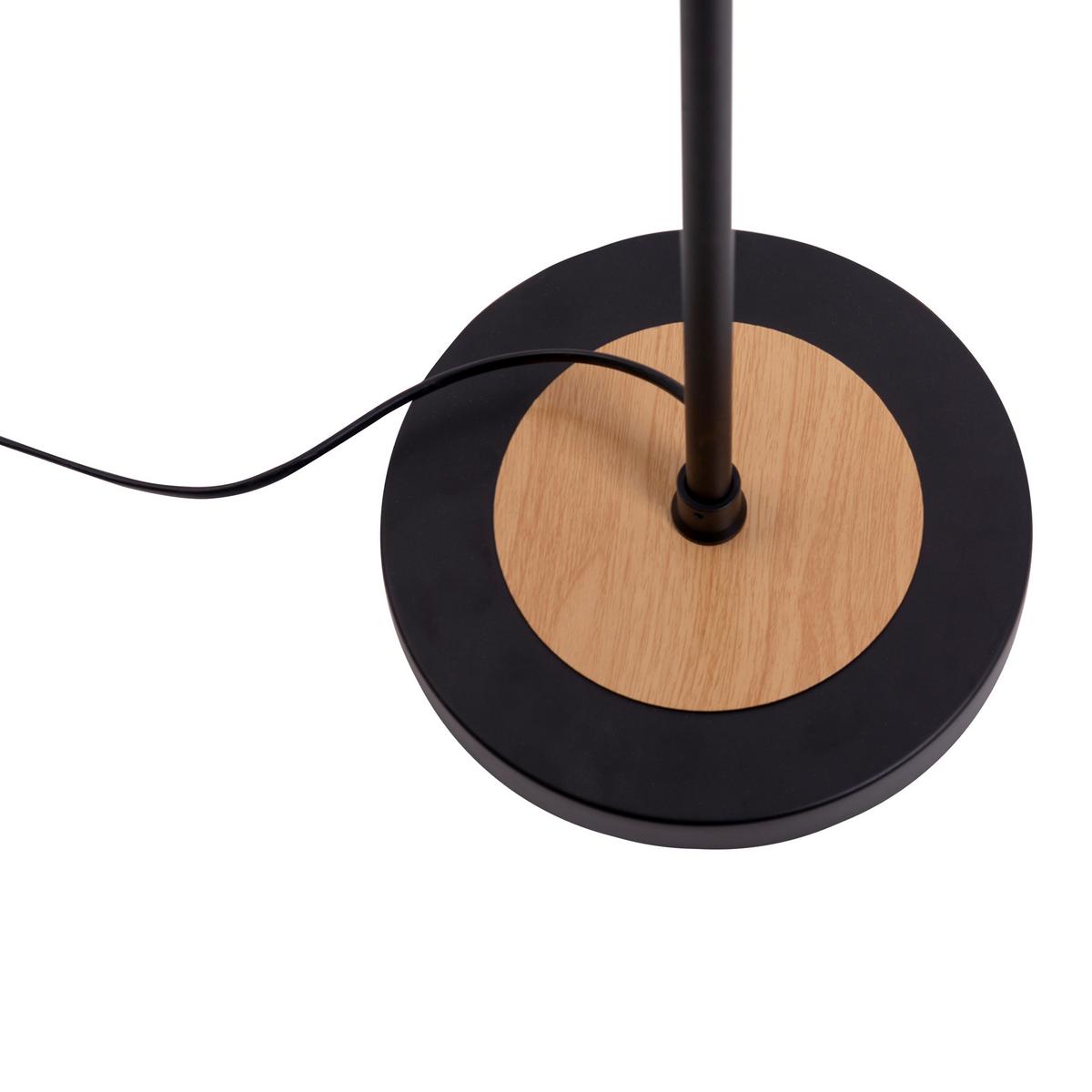 Stehlampe Schwarz Mit Kippschalter - Schwarz, Design, Glas/Metall (10/148cm) - Näve
