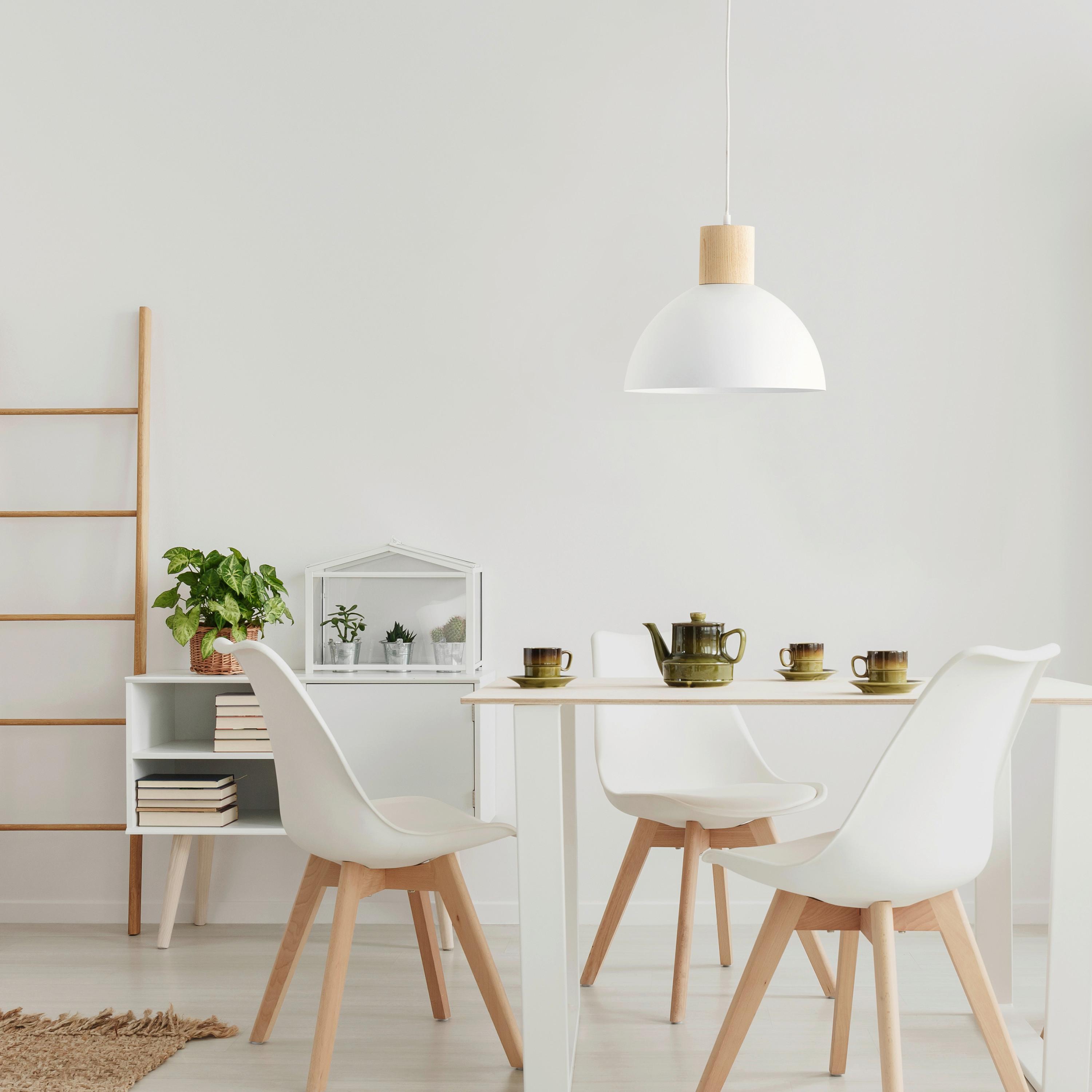 Pendelleuchte 99709/75 Daintree - Naturfarben/Weiß, Basics, Holz/Metall (34/120cm) - Brilliant