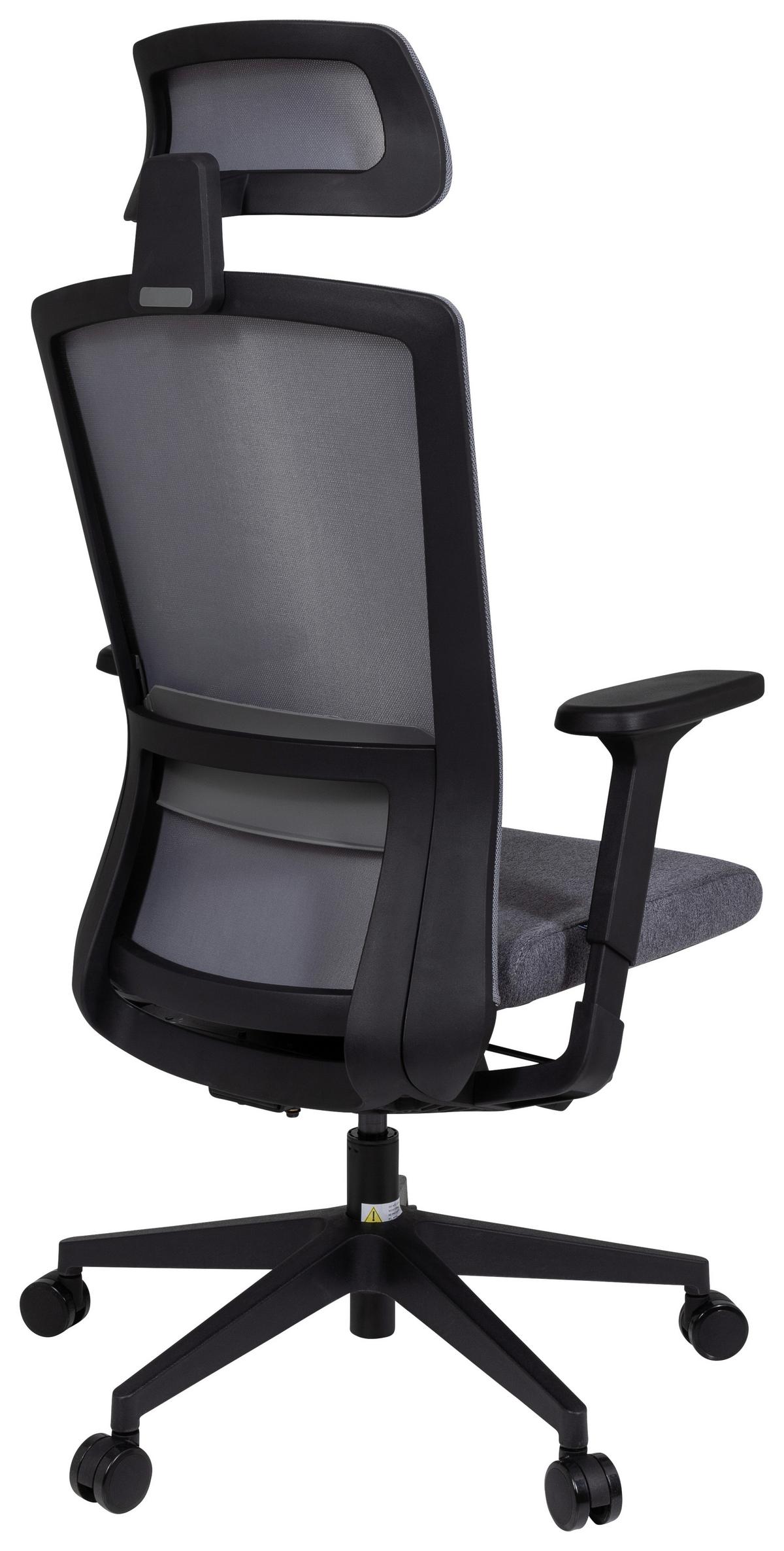 Drehstuhl Captivo Grau/Schwarz - Schwarz/Grau, MODERN, Kunststoff/Textil (66/117/62cm) - MID.YOU