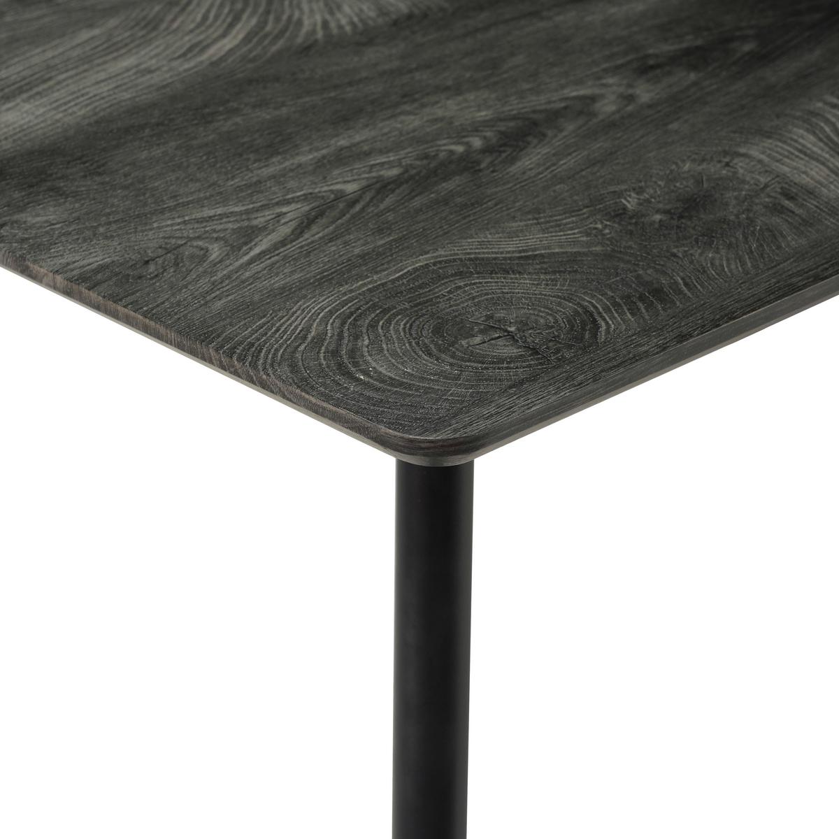Essgruppe Morgan 5-Teilig Metall/ Textil Grau/Schwarz - Schwarz/Grau, MODERN, Textil/Metall - MID.YOU