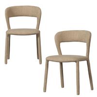 Stuhl-Set Noble Sandfarben B: 51cm - Sandfarben, MODERN, Textil (51/76/56cm) - Livetastic