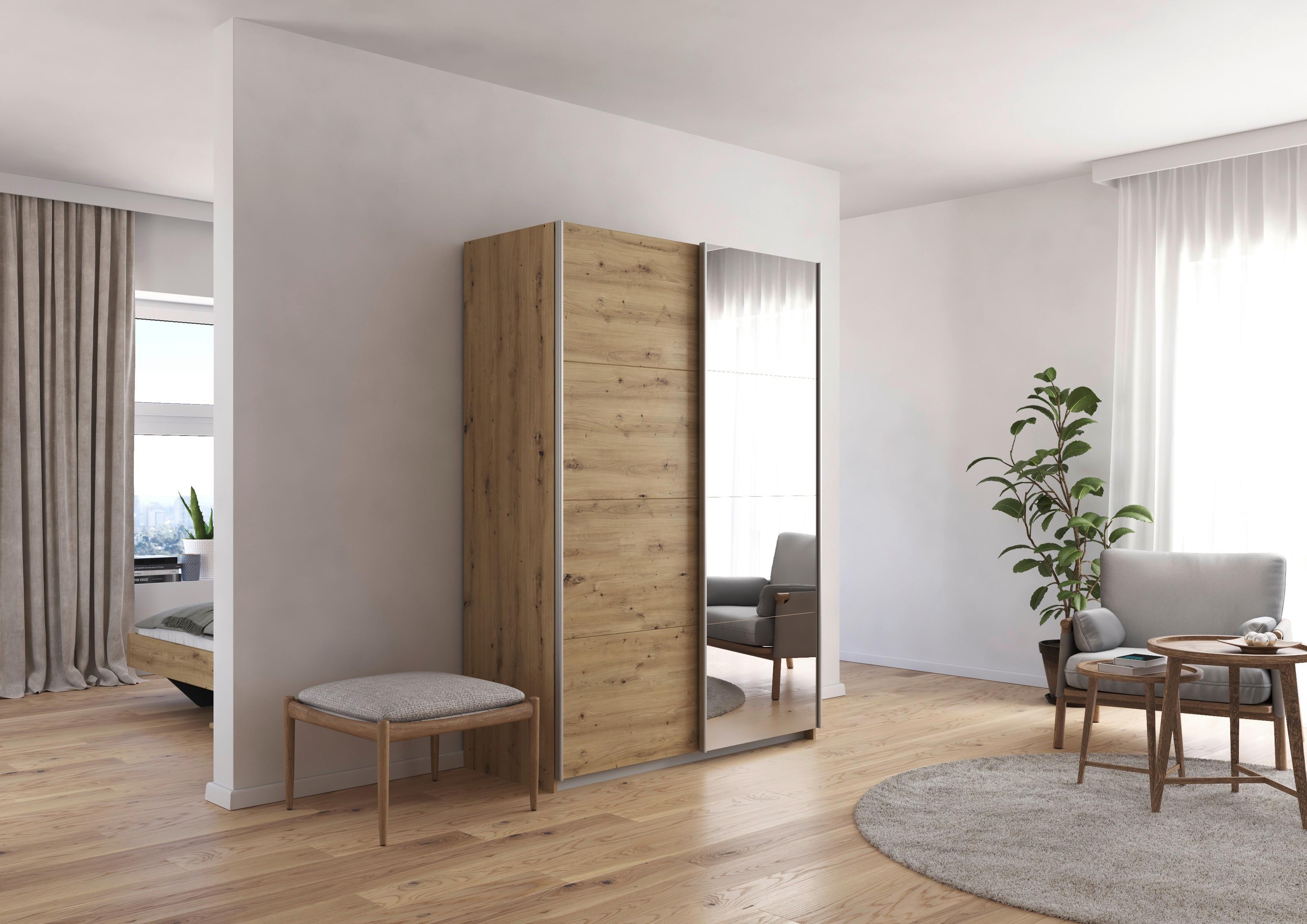 Schwebetürenschrank Subito - Eiche Artisan, MODERN, Holzwerkstoff (181/197/61cm) - Rauch Möbel