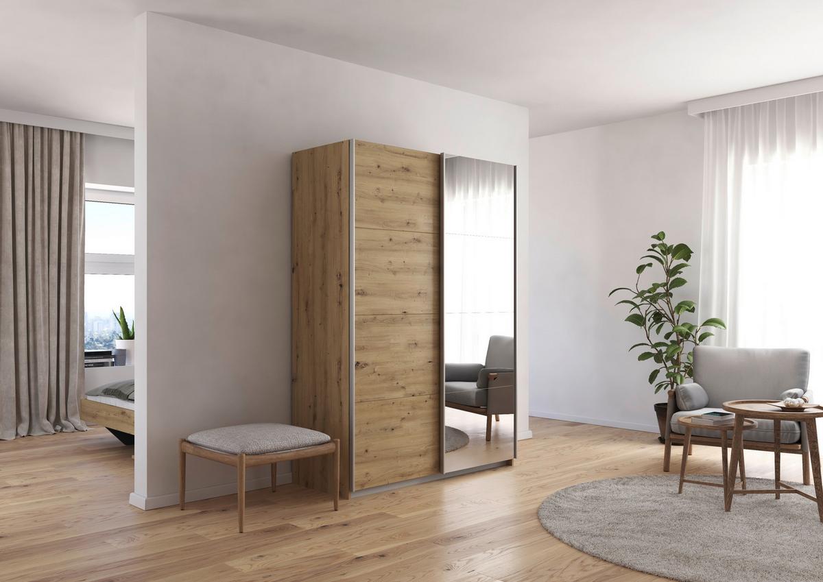 Schwebetürenschrank Subito - Eiche Artisan, MODERN, Holzwerkstoff (181/197/61cm) - Rauch Möbel
