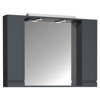 Spiegelschrank Silora Xl - Anthrazit, MODERN, Glas/Holzwerkstoff (100/71/14cm) - MID.YOU