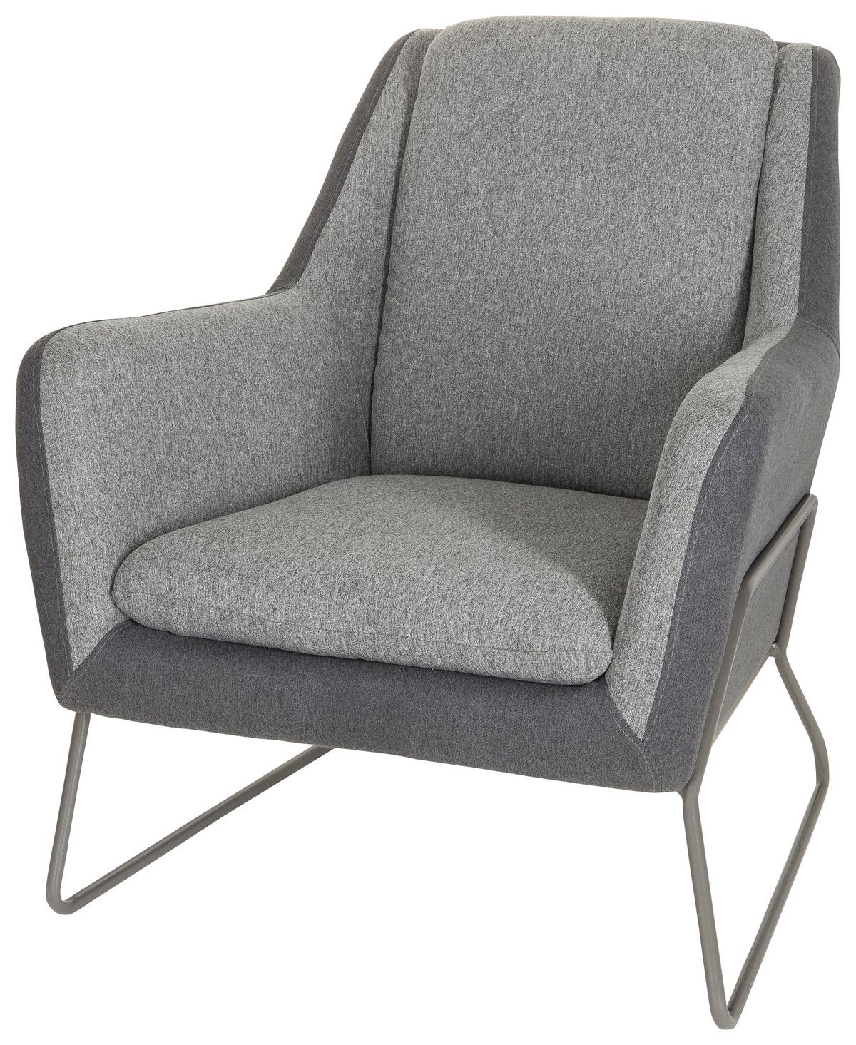 Polstersessel Lagun Hellgrau/dunkelgrau - Dunkelgrau/Hellgrau, MODERN, Textil (74/97/84cm) - MID.YOU