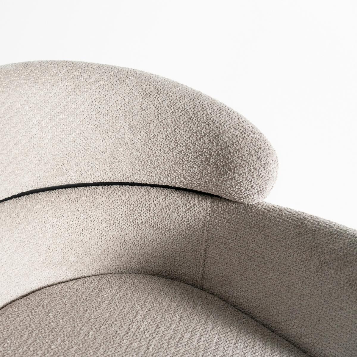 Židle s područkami Chloe, šedobéžová - černá/šedobéžová, Moderní, kov/textil (62/79/59,5cm) - Bessagi Home