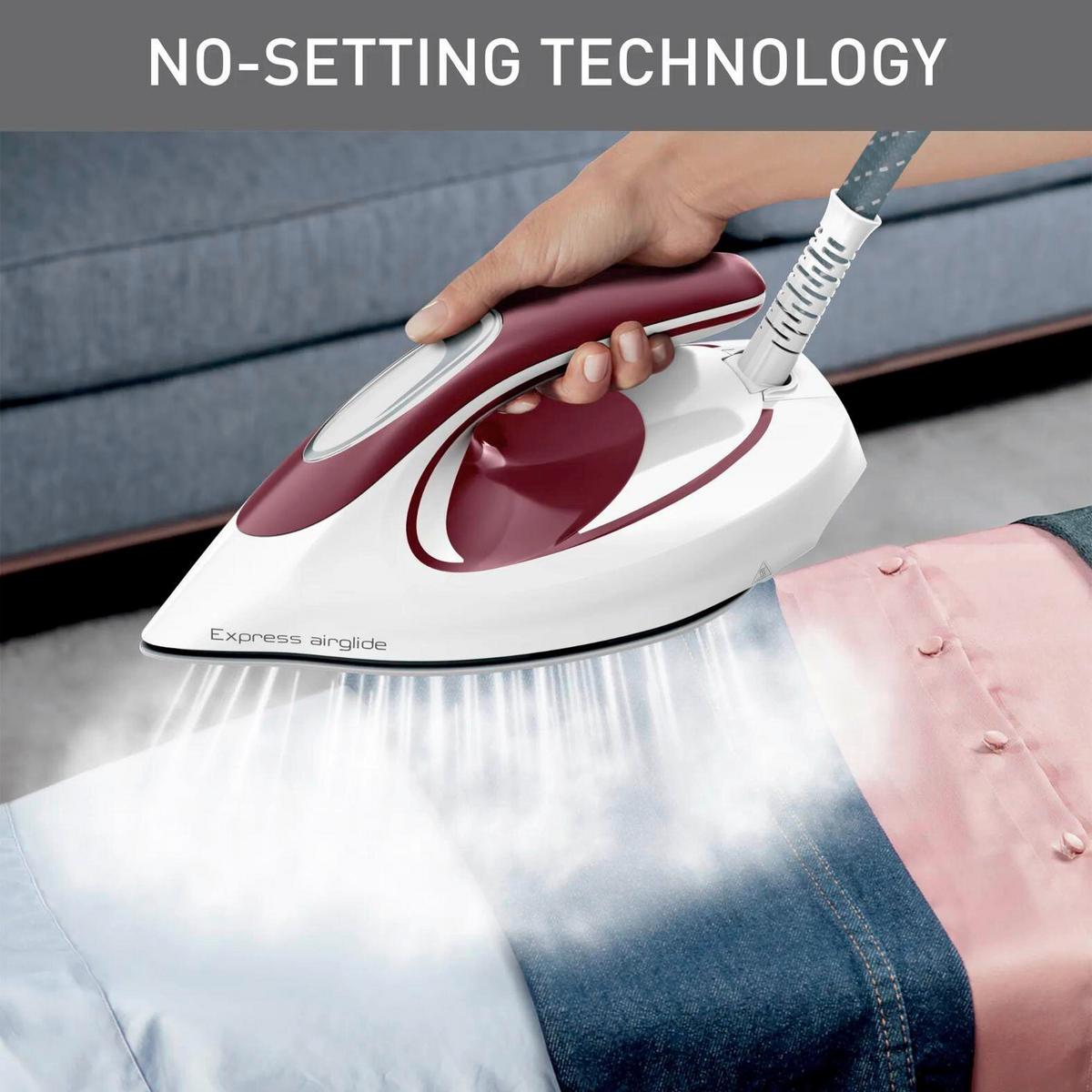 DAMPFBÜGELSTATION 2800W, 180ml - Weinrot/Weiß, Basics, Kunststoff/Metall (36/21/26cm) - Tefal