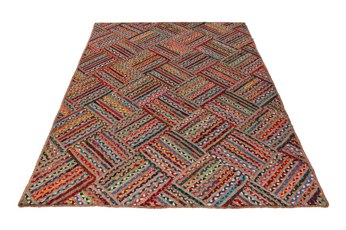 Flachwebteppich My Cancun 330 Multi 80x150 - Rot/Multicolor, Basics, Textil (80/150cm) - Obsession