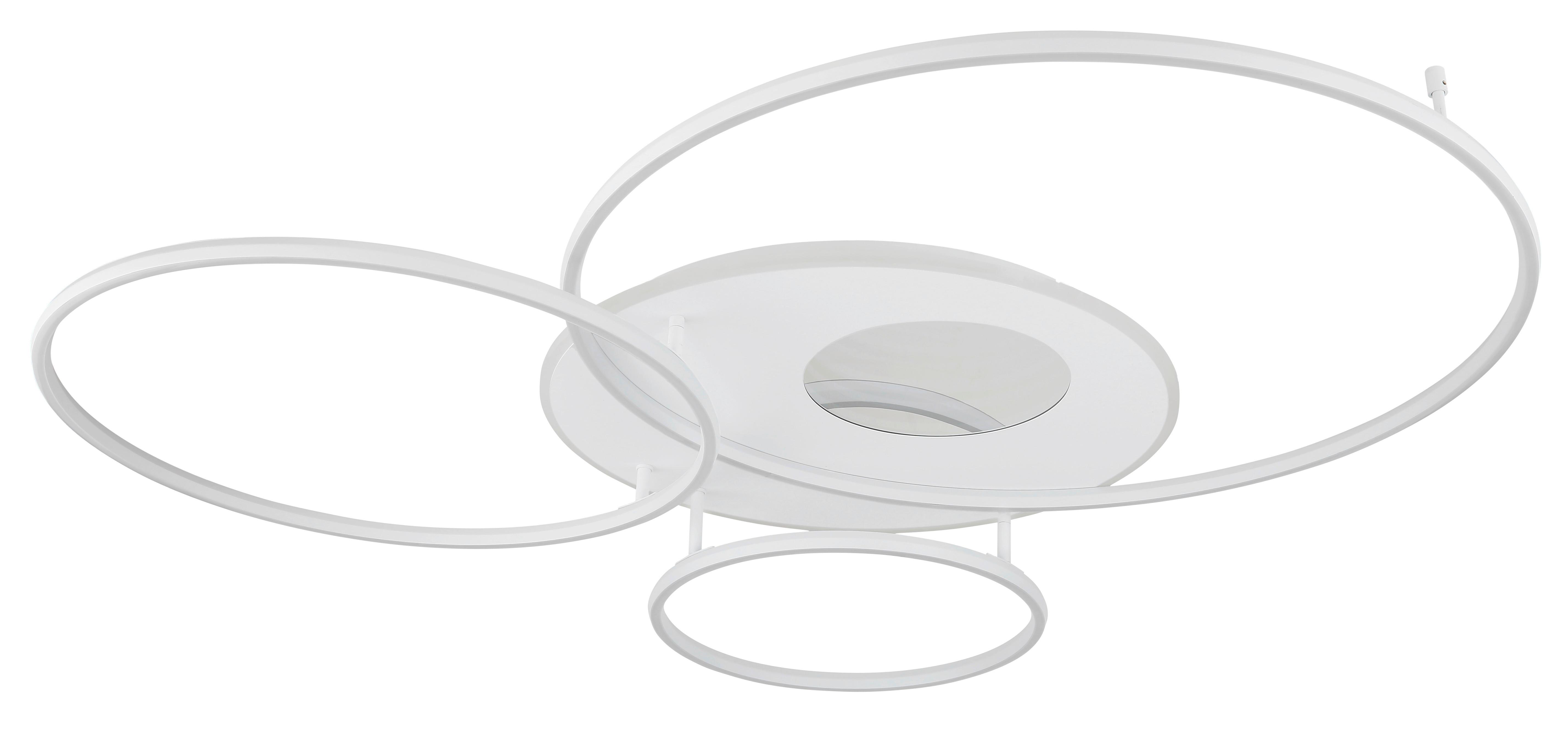 LED-Deckenleuchte Memory-Funktion - Weiß, Design, Kunststoff/Metall (126,4/105,3/13cm) - Globo