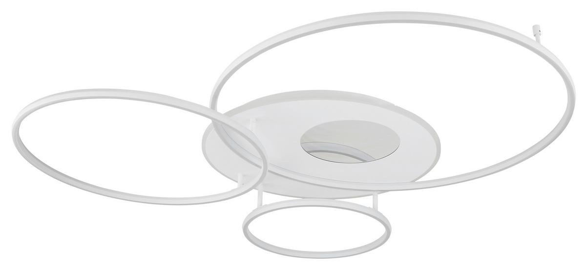 LED-Deckenleuchte Memory-Funktion - Weiß, Design, Kunststoff/Metall (126,4/105,3/13cm) - Globo